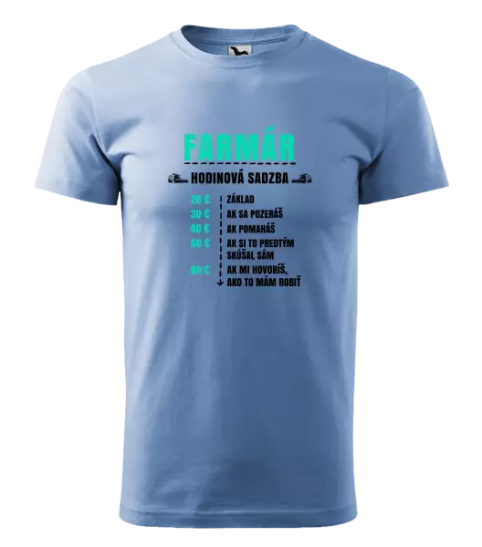 Pánske tričko Hodinová sadzba - farmár