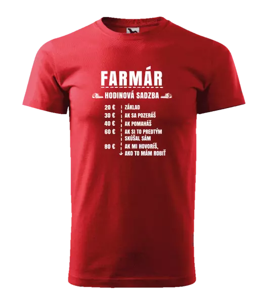 Pánske tričko Hodinová sadzba - farmár