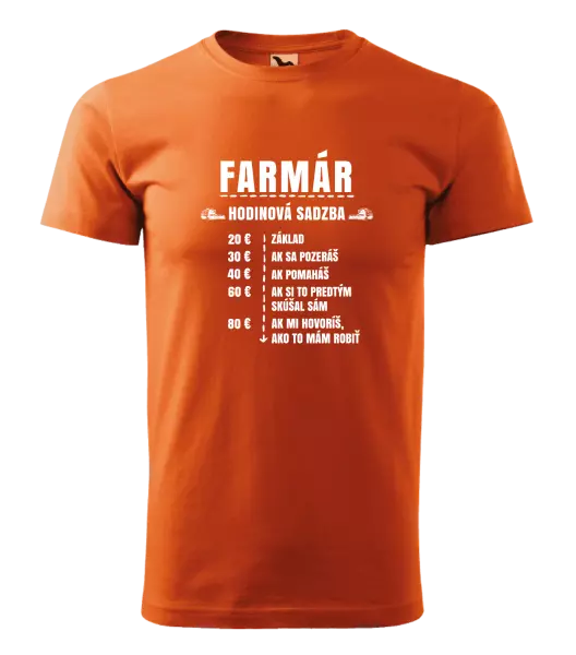 Pánske tričko Hodinová sadzba - farmár