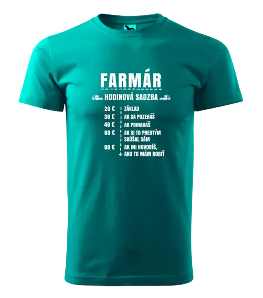 Pánske tričko Hodinová sadzba - farmár