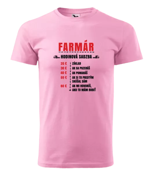 Pánske tričko Hodinová sadzba - farmár