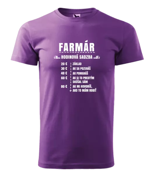 Pánske tričko Hodinová sadzba - farmár