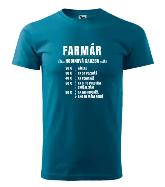 Pánske tričko Hodinová sadzba - farmár