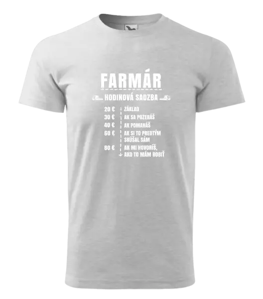 Pánske tričko Hodinová sadzba - farmár
