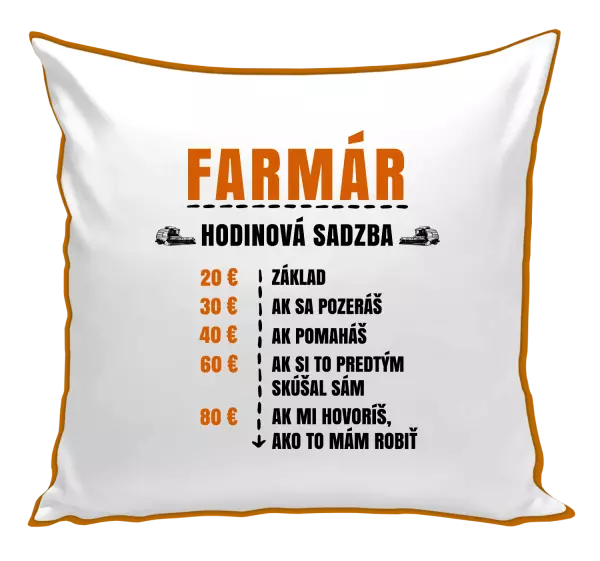 Vankúš Hodinová sadzba - farmár