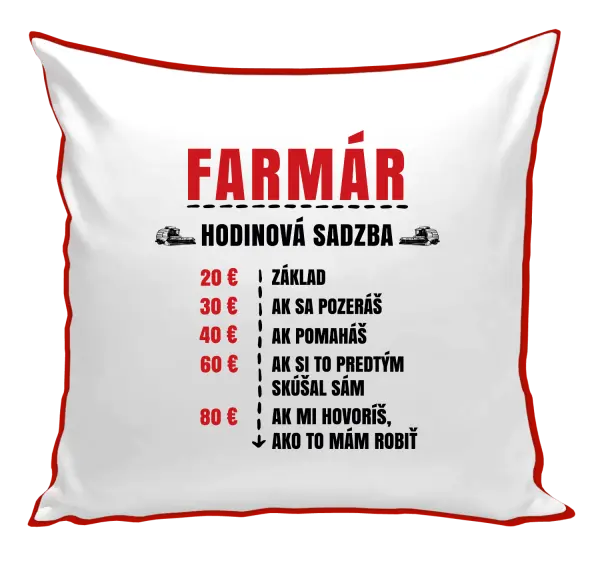 Vankúš Hodinová sadzba - farmár