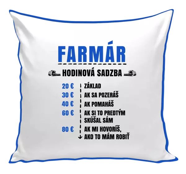 Vankúš Hodinová sadzba - farmár