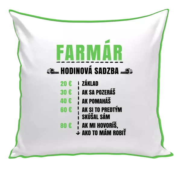 Vankúš Hodinová sadzba - farmár