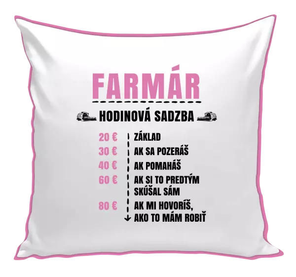 Vankúš Hodinová sadzba - farmár