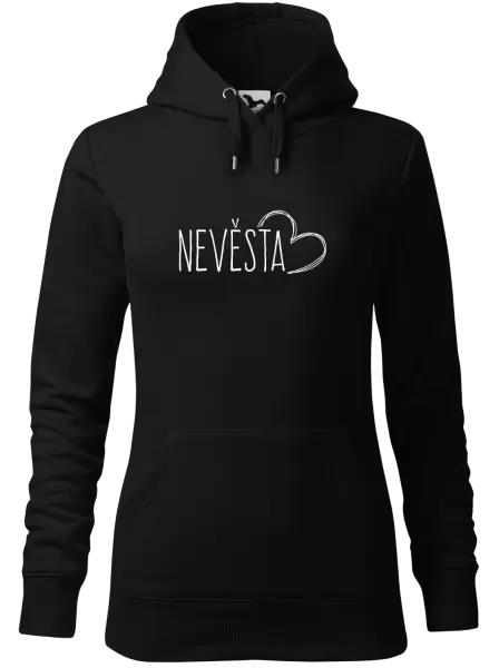 Dámská mikina Nevěsta - kreslené - srdce