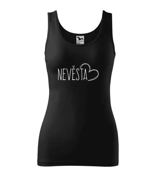 Dámské tílko Nevěsta - kreslené - srdce