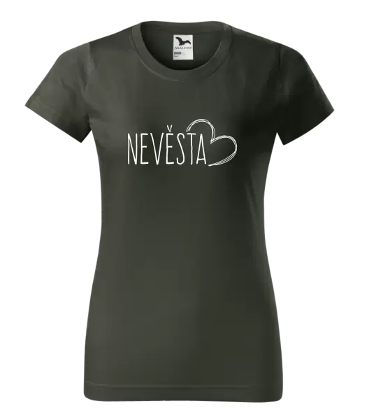 Dámské tričko Nevěsta - kreslené - srdce