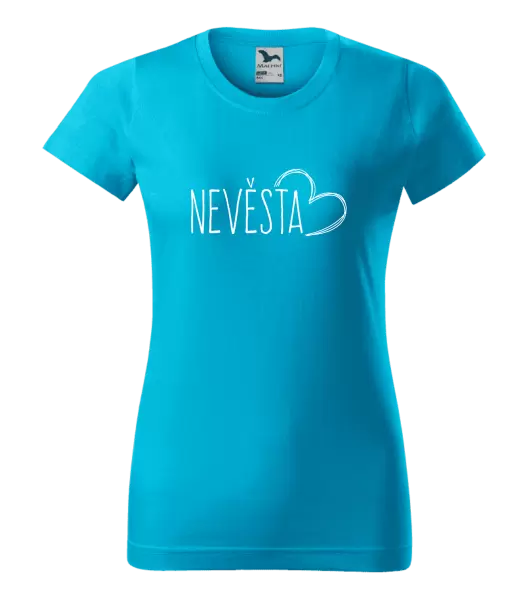 Dámské tričko Nevěsta - kreslené - srdce