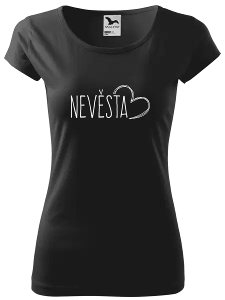 Dámské tričko Nevěsta - kreslené - srdce