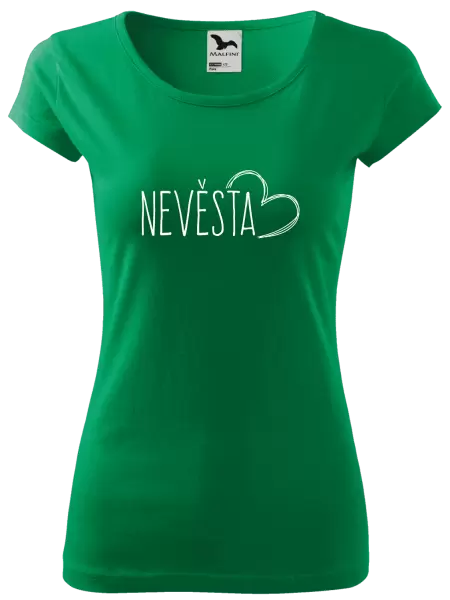 Dámské tričko Nevěsta - kreslené - srdce