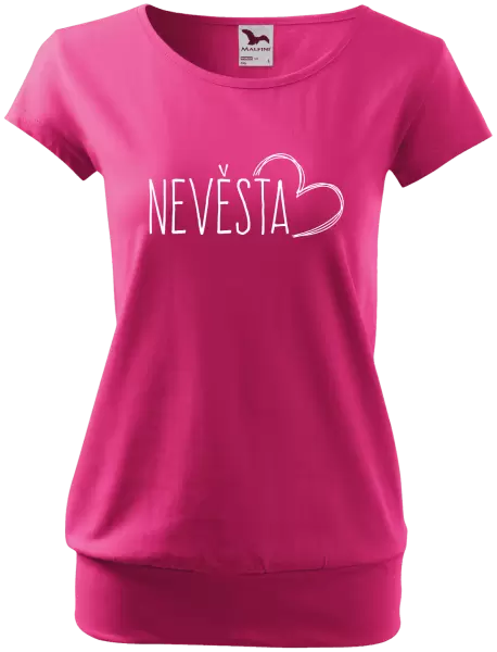 Dámské tričko Nevěsta - kreslené - srdce