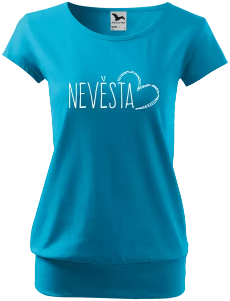 Dámské tričko Nevěsta - kreslené - srdce
