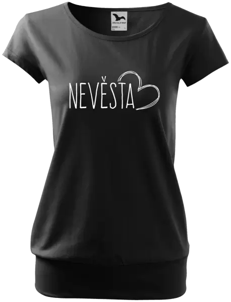 Dámské tričko Nevěsta - kreslené - srdce