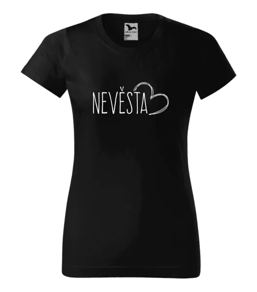 Dámské tričko Nevěsta - kreslené - srdce