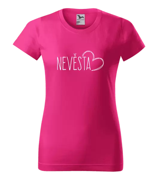 Dámské tričko Nevěsta - kreslené - srdce