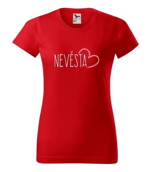 Dámské tričko Nevěsta - kreslené - srdce