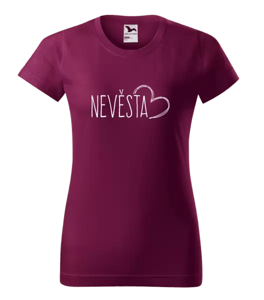 Dámské tričko Nevěsta - kreslené - srdce