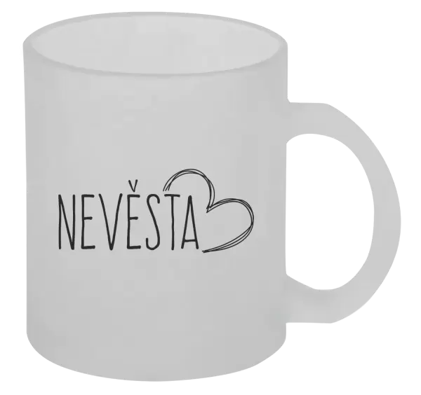 Hrnek Nevěsta - kreslené - srdce