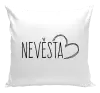 Polštář Nevěsta - kreslené - srdce