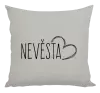 Polštář Nevěsta - kreslené - srdce