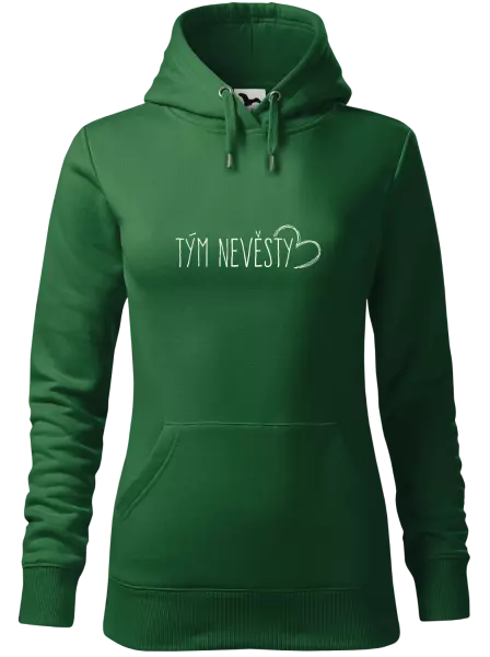 Dámská mikina Tým nevěsty - kreslené srdce