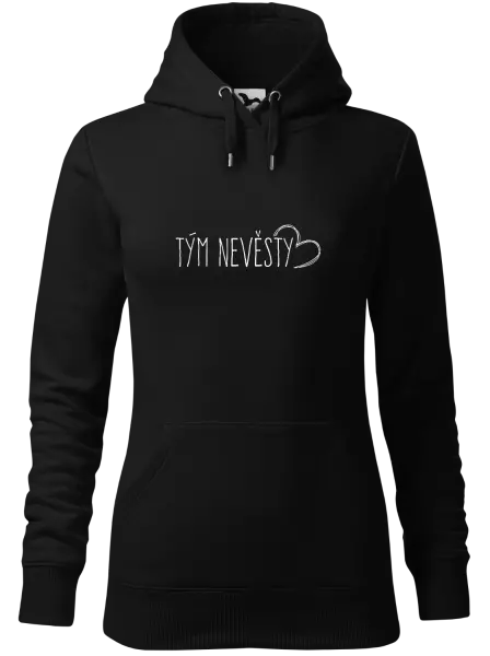 Dámská mikina Tým nevěsty - kreslené srdce