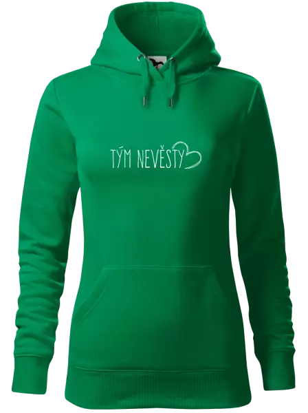 Dámská mikina Tým nevěsty - kreslené srdce