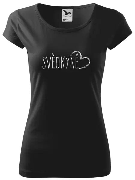 Dámské tričko Svědkyně - kreslené srdce