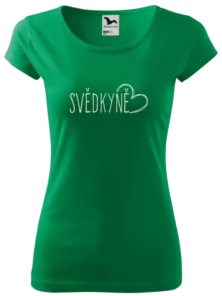 Dámské tričko Svědkyně - kreslené srdce