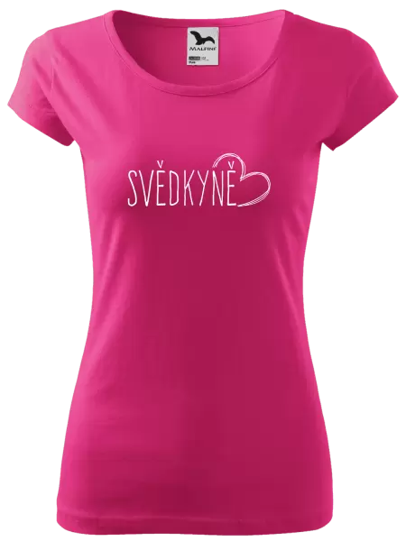 Dámské tričko Svědkyně - kreslené srdce