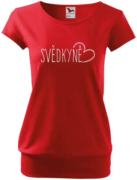 Dámské tričko Svědkyně - kreslené srdce