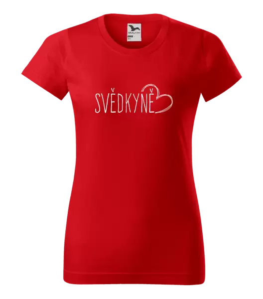 Dámské tričko Svědkyně - kreslené srdce