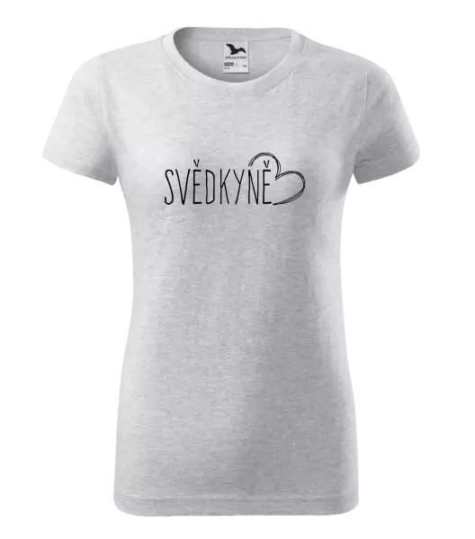 Dámské tričko Svědkyně - kreslené srdce