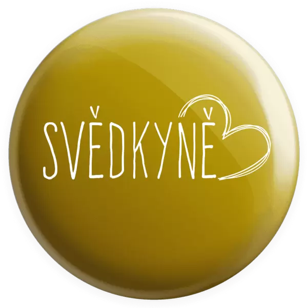 Placka Svědkyně - kreslené srdce