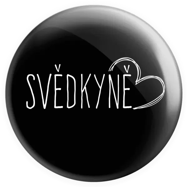 Placka Svědkyně - kreslené srdce