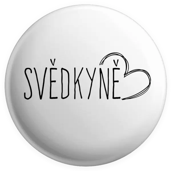 Placka Svědkyně - kreslené srdce