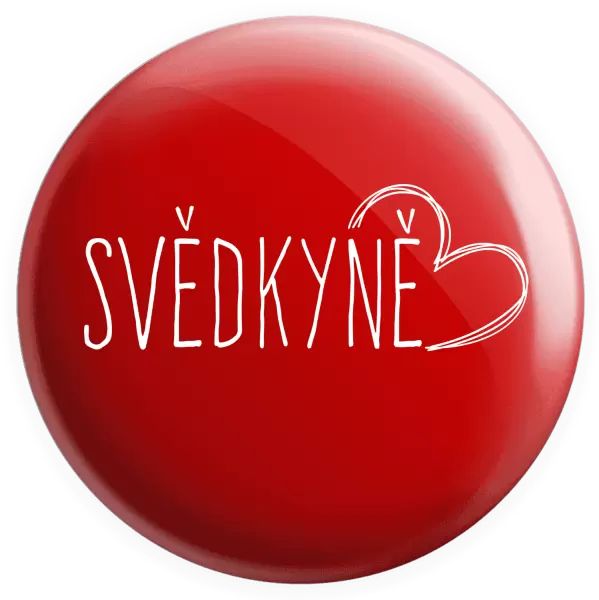 Placka Svědkyně - kreslené srdce
