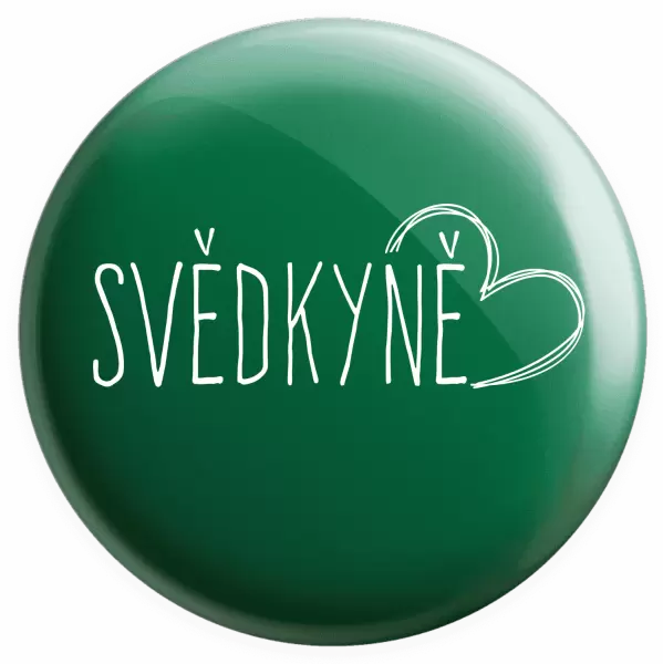 Placka Svědkyně - kreslené srdce