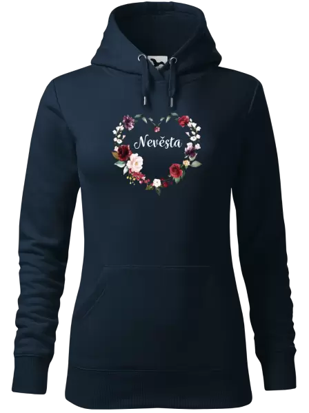 Dámská mikina Nevěsta - květinové srdce