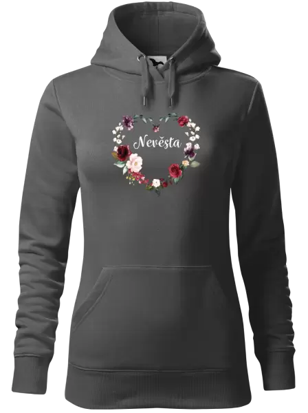 Dámská mikina Nevěsta - květinové srdce