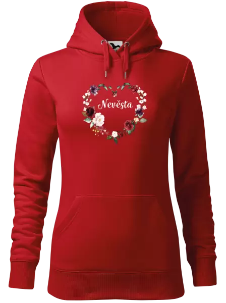 Dámská mikina Nevěsta - květinové srdce