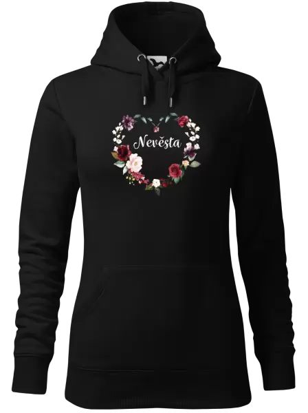 Dámská mikina Nevěsta - květinové srdce