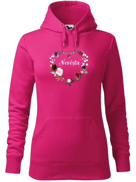 Dámská mikina Nevěsta - květinové srdce