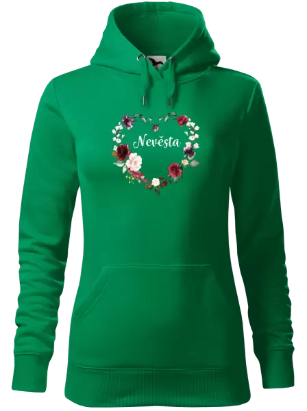 Dámská mikina Nevěsta - květinové srdce
