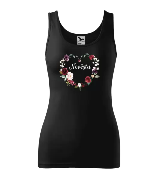 Dámské tílko Nevěsta - květinové srdce